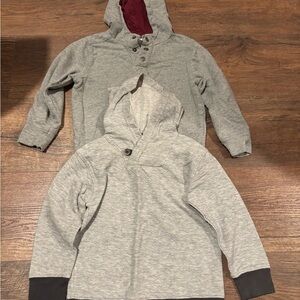 3/$20 Gray Kids Hooded Long sleeve shirts